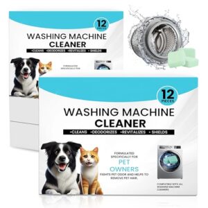 Washing Machine Cleaner 48 Pack-24 Month Supply,Cleaning Tablets Formulated for Pet Owners for He,Easy Pet Hair Remover for Laundry.Top & Front Load Washer.Septic Safe.