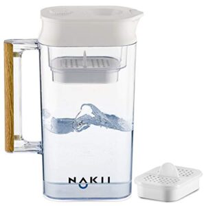 Water Filter Pitcher – Long Lasting 150 Gallons, Supreme Fast Filtration and Purification Technology, Removes Chlorine, Metals for Clean Tasting Drinking Water, WQA Certified,