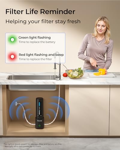 Waterdrop 10UA PRO Under Sink Water Filter, No Drill Required, Time Reminder, Easy Installation, Reduces Lead, Chlorine, Bad Taste & Odor, NSF/ANSI 42 Certified, 11000 Gallons, Does not Lower TDS - Image 7