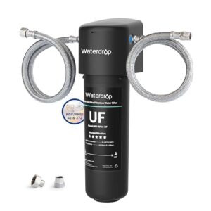 Waterdrop 10UA-UF 0.01 μm Ultra Filtration Under Sink Water Filter for Baçtёria Reduction, Reduces Lead, Chlorine, Bad Taste & Odor, 8K Gallons, Direct Connect to Kitchen Faucet, USA Tech