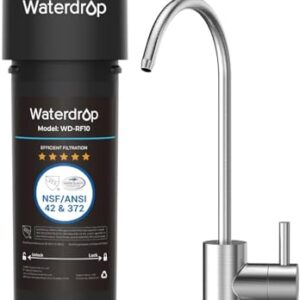Waterdrop 10UB Under Sink Water Filter, Reduces PFAS, PFOA/PFOS, Lead, Chlorine, Bad Taste, NSF/ANSI 42 Certified, 8K Gallons, Easy Installation