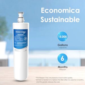 Waterdrop 3US-MAX-F01 3US-PF01 Maximum Replacement Filter, Replacement for Filtrete® Advanced 3US-PF01, 3US-MAX-F01, 3US-PS01, 3US-MAX-S01, Manitowoc K-00337, K-00338, NSF/ANSI 42 Certified