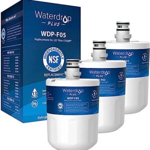 Waterdrop Plus 5231JA2002A NSF 401&53 Refrigerator Water Filter, Reduce PFAS, Replacement for LG® LT500P®, ADQ72910911, ADQ72910901, Kenmore 9890, GEN11042FR-08，3 Filter (Package May Vary)
