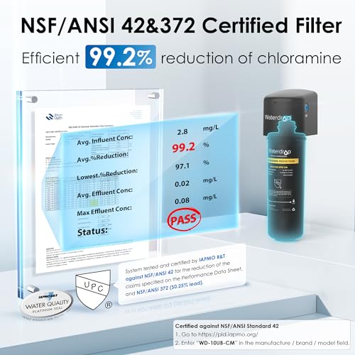 Waterdrop RF10-CM Replacement Filter Cartridge for 10UB-CM Under Sink Water Filter, Reduces 99% Chloramine, Chlorine, Bad Taste & Odor, NSF/ANSI 42 Certified - Image 6
