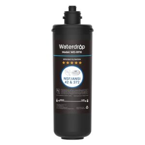 Waterdrop RF10 Replacement Filter Cartridge for 10UA/10UB Under Sink Water Filter, Reduces PFAS, PFOA/PFOS, Lead, Chlorine, Bad Taste & Odor, NSF/ANSI 42 Certified, 11K Gallons High Capacity