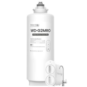 Waterdrop WD-G2MRO Reverse Osmosis Filter, Replacement for WD-G2-B, WD-G2-W, WD-G2MNR-W Reverse Osmosis System, Reduce PFAS, 2-year Lifetime