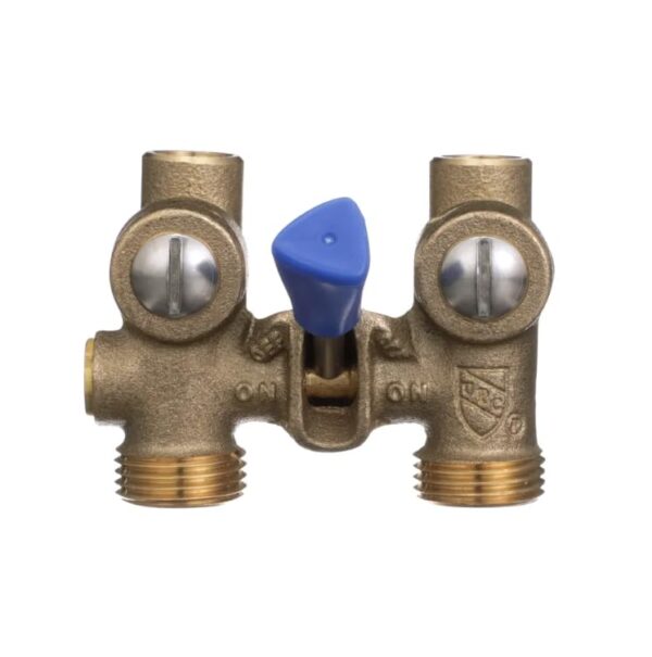 Watts 175C Series 1/2" Bronze Ball-Type Washing Machine Shutoff Valve, 3/4" Hose Outlet Connection, 1/2" Copper Dual Ell Adapters for Solder or Hose, O-Rings, Maximum Pressure 200 psi - Image 6