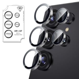 Xfilm for Samsung Galaxy S25 Ultra Camera Lens Protector, Alloy Individual Lens Protectors with Alignment Fram, Scratch Resistant HD Clear Camera Screen Protective Cover,Case Friendly (Clear)