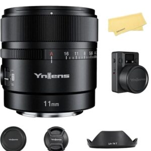 YONGNUO YN11MM F1.8S Lens w/Remote Controller for Sony 11mm F1.8 Large Aperture Fixed Prime Lens Auto Focus APS-C Frame Ultra Wide Angle Lens for Sony E Mount Mirrorless Cameras