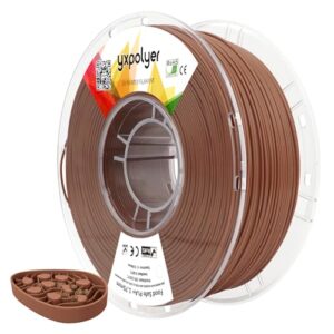 YXPOLYER PLA+ Filament Food Safe PLA Plus Food-Grade 1.75mm 3D Printing Filament 1kg 2.2lbs with PC Reusable Spool fit AMS System and Most FDM 3D Printers, Brown
