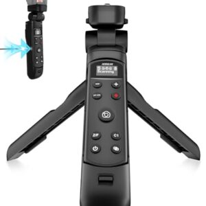for Sony Tripod with Rechargeable Remote Control – Aodelan Wireless Shooting Grip with OLED Screen for Vlogging for ZV-E10,ZV-1F,ZV-E10 II,RX100 VII,a6100,a6400,a7 III,a9 II etc;Replace Sony GP-VPT2BT