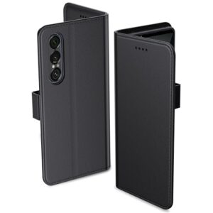 for Sony Xperia 1 VII Case PU Leather Flip Cover Wallet Protector with id Holder Card Slots Magnetic Closure Protective Phone Cover for Sony Xperia 1 VII Wallet Case, Black