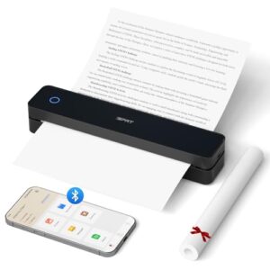 iDPRT Portable Thermal Printer, MT610 Pro Wireless for Travel, 300 DPI Bluetooth Inkless Printer Support 8.5″ X 11″ US Letter&A4&A5 Thermal Paper for Home, Compatible with iOS, Android, Laptop, Black