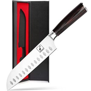 imarku Chef Knife 7 Inch Kitchen Knife Ultra Sharp Santoku Knife – 7Cr17Mov Japanese Chefs Knife, Kitchen Gadgets 2025, Apartment Essentials, Birthday Gifts for Him Her, Best Gifts for Women Men