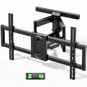 monTEK Full Motion TV Wall Mount for 43–95 Inch TVs, Pre-Assembled TV Mount with Tool-Free Tilt, Swivel, Extension, Max VESA 800 x 400mm and 132 lbs, 16″/18″ Wood Studs
