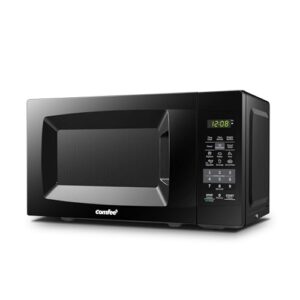 COMFEE EM720CPL-PMB Countertop Microwave Oven with Sound On/Off, ECO Mode and Easy One-Touch Buttons, 0.7 Cu Ft, Black
