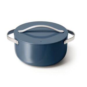 Caraway Nonstick Ceramic Dutch Oven Pot with Lid (6.5 qt, 10.5″) – Non Toxic, PTFE & PFOA Free – Oven Safe & Compatible with All Stovetops (Gas, Electric & Induction) – Navy