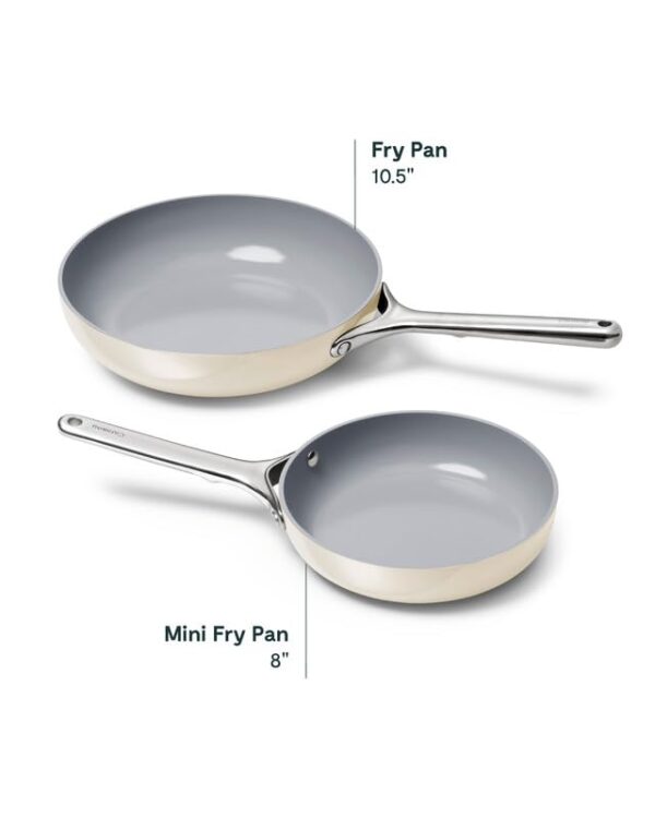 Caraway Nonstick Ceramic Mini Fry Pan (1.05 qt, 8") - Non Toxic, PTFE & PFOA Free - Oven Safe & Compatible with All Stovetops (Gas, Electric & Induction) - Cream - Image 4