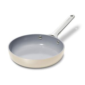 Caraway Nonstick Ceramic Mini Fry Pan (1.05 qt, 8″) – Non Toxic, PTFE & PFOA Free – Oven Safe & Compatible with All Stovetops (Gas, Electric & Induction) – Cream