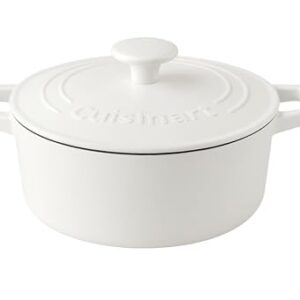 Cuisinart Chef’s Classic Enameled Cast Iron Round Covered Casserole (White, 7-Quart)
