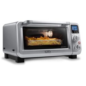 De’Longhi Digital Air Fry Convection Toaster Oven 14L Stainless Steel, Air Fry Oven, 9-in-1, Grills, Broils, Bakes, Roasts, Reheats, Keep Warm, Non-Stick, Scratch-Resistant Interior, 1800-Watts
