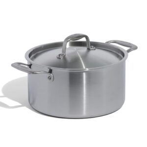 Made In Cookware – 6 Quart Stainless Steel Stock Pot With Lid – 5 Ply Stainless Clad – Professional Cookware – Crafted in Italy – Induction Compatible