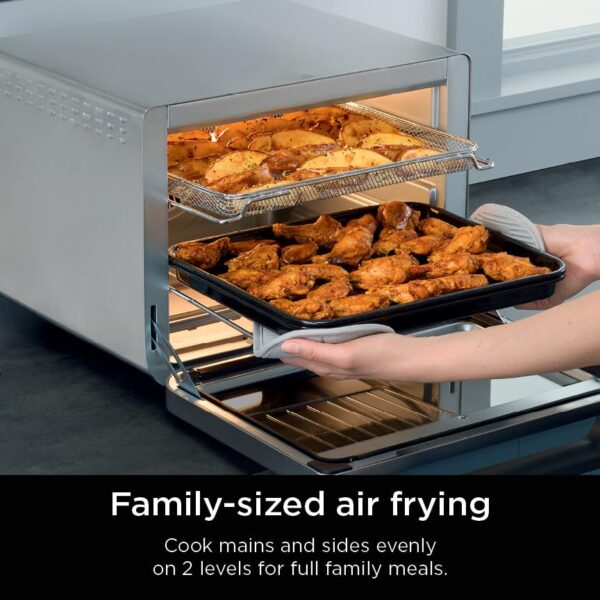 Ninja Prestige Smart XL with Pro Cook System 10-in-1 Air Fry Digital Countertop Convection Toaster Oven with Air Fry, Air Roast, Broil & Bake, Pro Cook Thermometer, 1800 Watts, Stainless Steel, DT551 - Image 5