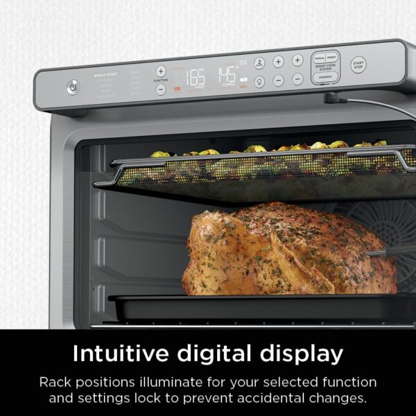Ninja Prestige Smart XL with Pro Cook System 10-in-1 Air Fry Digital Countertop Convection Toaster Oven with Air Fry, Air Roast, Broil & Bake, Pro Cook Thermometer, 1800 Watts, Stainless Steel, DT551 - Image 7