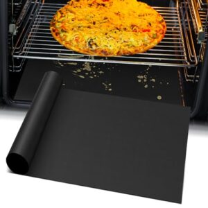 Oven Liners for Bottom of Electric Gas Oven, Reusable Non-Stick Teflon Protector Mat, Heat Resistant Grill Mats Outdoor, Easy to Clean Gas Stove Liners BPA and PFOA Free 23.6″x 15.7″ Stovetop Cover