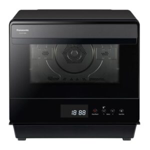 Panasonic HomeChef 7-in-1 Compact Oven with Convection Bake, Airfryer, Steam, Slow Cook, Ferment, 1200 watts, .7 cu ft with Easy Clean Interior – NU-SC180B (Black)