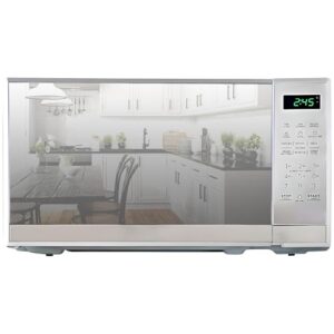 Total Chef 0.7 Cu Ft Microwave Oven – Stainless Steel Compact Style Microondas, Smart Countertop Kitchen Appliance With Digital Touch Use, Pre-Set Function, 10″ Turntable, Easy To Use Horno, 700 watt