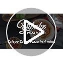 Stone Pizza Oven, 12” Indoor Electric Pizza Maker, 1200W Countertop Pizza Maker Machine with Dual Temp Control, Crispy Crust Pizzas in Minutes, Black