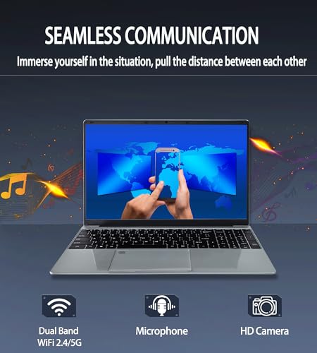 15.6 Inch Laptop, Laptop Computer, Windows 11, 8GB RAM, 256GB SSD, Intel Celeron Quad-Core Processor(Up to 2.9GHz), IPS Full HD Display with, Type-C, Wi-Fi, USB3.2 (15lnch-256) - Image 5