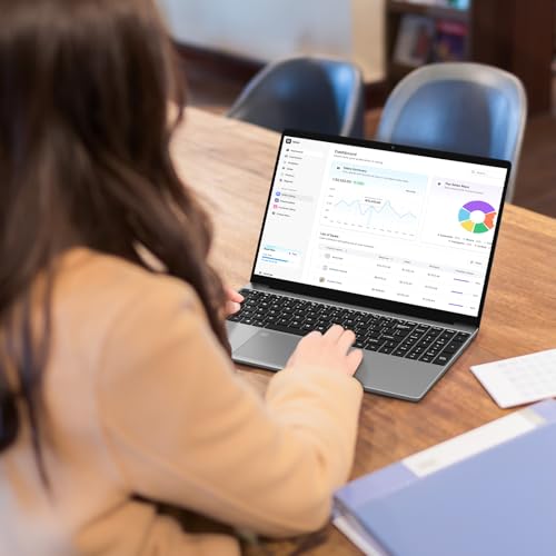 15.6'' Laptop Computer,1080P FHD Display,8GB RAM,512GB SSD,N5095 CPU Business Laptop,Numeric Keypad,Backlit Keyboard,Fingerprint Unlock,SD Card Reader,Webcam, 5GWiFi, HDMI,Silver - Image 7