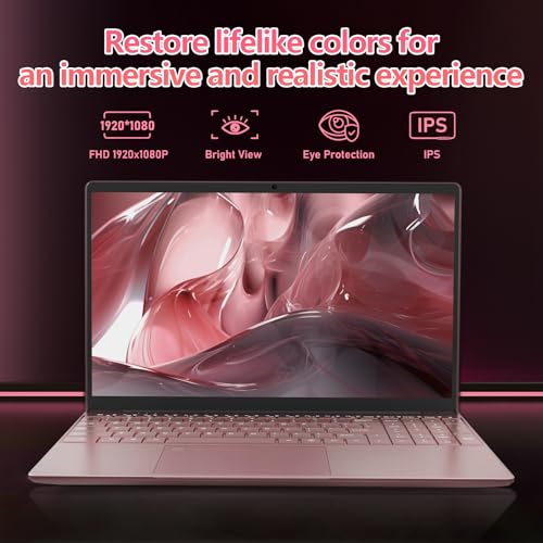 15.6" Student Laptop with Backlit Keyboard|16GB RAM 1TB SSD Laptop Computer|1920×1080 FHD Eye Protection Display|Fingerprint|38Wh Large Capacity Battery|180°Open Angle|WiFi|Webcam|BT 4.2|HDMI - Image 5