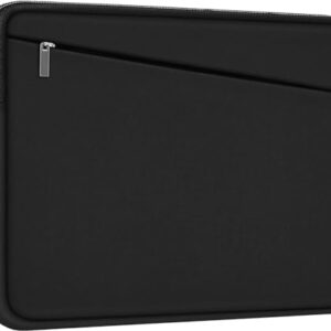 15.6 inch Laptop Sleeve, Durable Computer Carrying Bag Protective Case Briefcase Handbag with Front Pocket, Slim Cover for 15-16 Inch HP, Dell, Lenovo, Asus, Notebook, Black