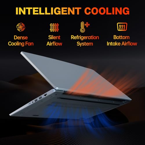 15.6 inch Narrow Border Laptop, Celeron N95 UHD + GTX 1060 4GB,16G DDR4 Quad-Core,1920x1080 FHD IPS, Backlit Keyboard,Fingerprint Unlocking (Gray, 16GB+512GB SSD) - Image 7
