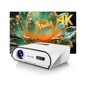 1580 ANSI Ultra HD Bright Daytime Projector, Smart 4K Home Theater Projector with NFC WiFi6 Bluetooth, HDMI RJ45 LAN Port, HDR10+, Android TV Moive Projector for Outdoor Bright Room Business Gaming