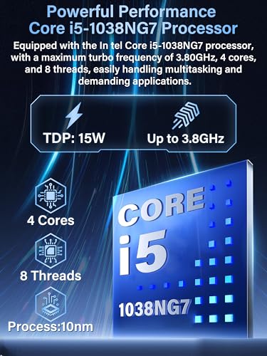 17.3" FHD Laptop, 4-Cores in tel Core i5-1038NG7(Up to 3.8GHz), 16GB RAM 1TB SSD Traditional Laptop, Win 11 Business Computer,Type-C,BT5.0,6000Mah, Wi-Fi6,HDMI,Backlit Keyboard (16G+1TB) - Image 6