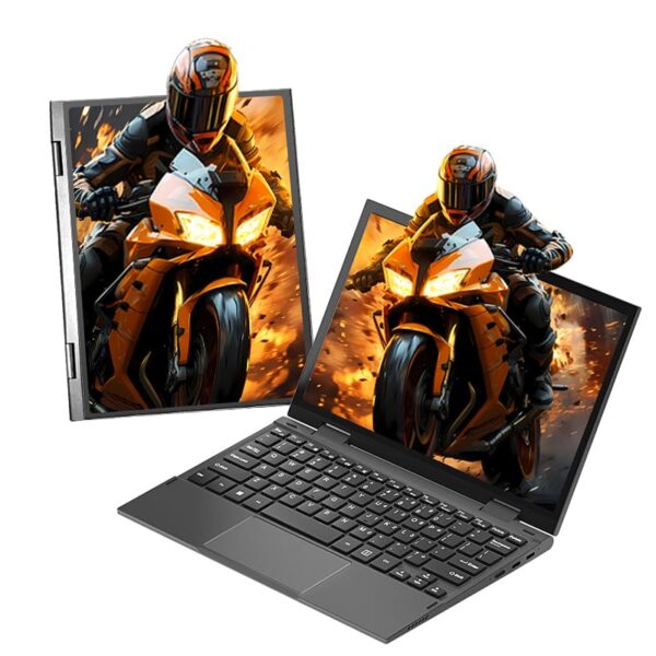 2-in-1 Mini Laptop: 10.95" 2K FHD IPS Touchscreen, N95 CPU,16GB DDR5 RAM 1TB SSD, Metal Body, Win 11 Pro/Office 2019, Full-Function Type-C, Fingerprint Sensor, Backlit Keyboard (16G+1TB)