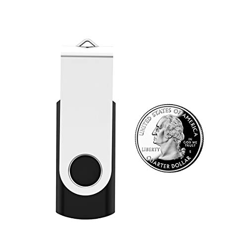 20 Pack 4GB Bulk USB 2.0 Flash Drives Thumb Drive Swivel Memory Stick JumpDrive, Black, 4 GB, 20 Pieces - Image 3