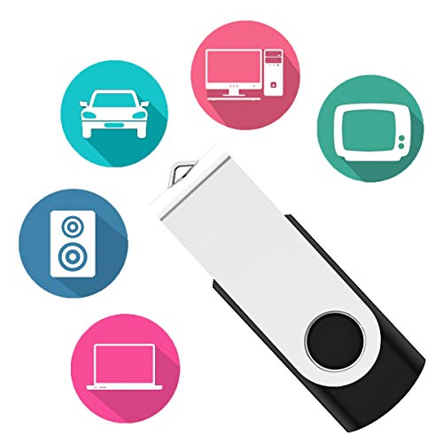 20 Pack 4GB Bulk USB 2.0 Flash Drives Thumb Drive Swivel Memory Stick JumpDrive, Black, 4 GB, 20 Pieces - Image 5