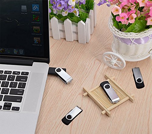 20 Pack 4GB Bulk USB 2.0 Flash Drives Thumb Drive Swivel Memory Stick JumpDrive, Black, 4 GB, 20 Pieces - Image 8