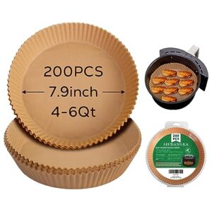 200 Pcs Air Fryer Liners – Disposable Parchment Paper Sheets for Ninja Air Fryer AF101 & AF150 XL