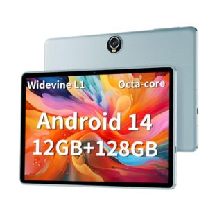 2025 Upgraded Android 14 Tablet 11inch, 12GB+128GB+512GB, Support Face Unlock,18W Fast Charging with 8000mAh Large Battery ,Dual WiFi6, Dual Camera,Octa-Core CPU, Bluetooth,HD Touchscreen Display