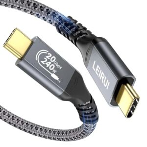 240W USB C to USB C Fast Charging Cable, 20Gbps Data Transfer & 4K Video, USB 3.2 Gen 2 Type C Cable for MacBook Pro/Air, iPad mini, Samsung Galaxy, iPhone 15