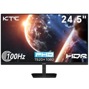 24.5 Inch FHD 100Hz IPS Computer Monitor, 1080P Eye Care PC Gaming Monitor, Adaptive-Sync, Low Blue Light, HDR, VESA Mount with HDMI VGA for Home Office, H25B7
