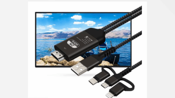 3-in-1 Phone to TV HDMI Adapter 2K@60Hz/1080P | Lightning+Type-C to HDMI for iPhone/Android/Samsung | Plug & Play, Video Audio Mirroring, HDMI Cable Compatible iPhone 15/14/S24/S23 & Tablets - Image 8