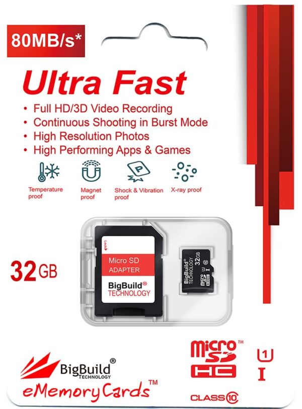 32GB Ultra Fast 80MB/s microSDHC Memory Card for Amazon Fire 7, 8 10, Plus, Kids Edition, HD Edition Tablet - Image 3