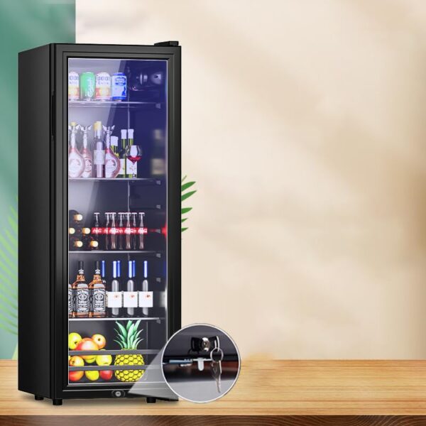 3.5 Cu.Ft Mini Beverage Fridge 150 Can Refrigerator with Glass Door Fridge And Adjustable Removable Shelves Beer, Wine, Soda, And Cooler Drinks For Home Office Or Bar - Image 6